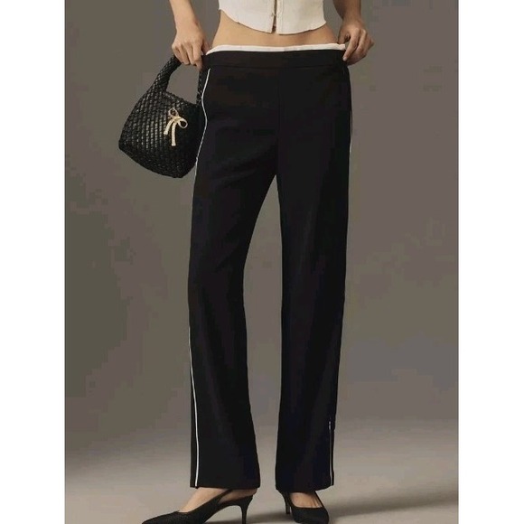 Anthropologie Pants - Maeve Anthropologie Pull On Track Pants Black Size L EUC